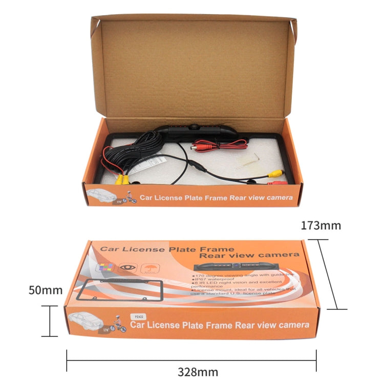 PZ422 America Car License Plate Frame 120 Degree Rear View Camera - Rear View Cameras by PMC TechLife | Online Shopping South Africa | PMC TechLife | Buy Now Pay Later Mobicred