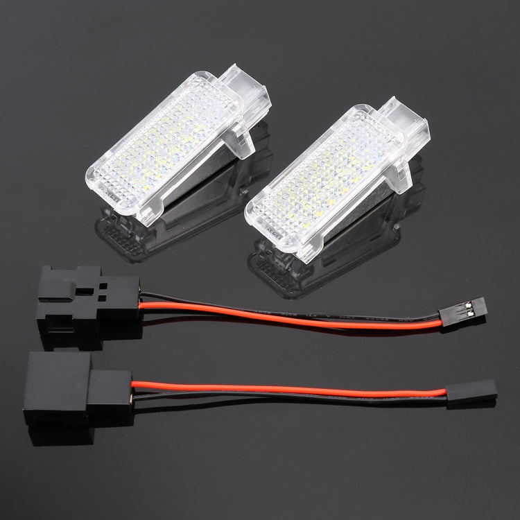 2 PCS LED Car DC 12V 1.5W Door Lights Lamps for Audi / Volkswagen(Red Light) - Door Lights by PMC Jewellery | Online Shopping South Africa | PMC Jewellery | Buy Now Pay Later Mobicred