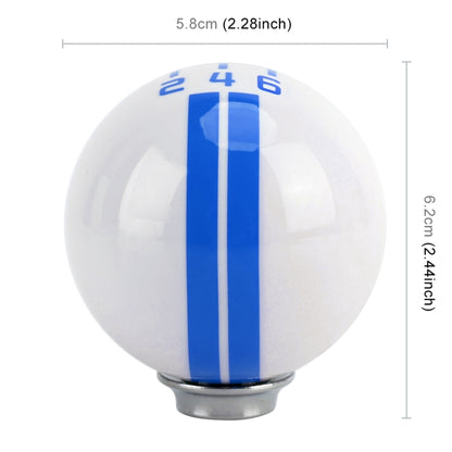 Universal Vehicle Ball Shape Modified Resin Shifter Manual 6-Speed Left-R Gear Shift Knob(Blue) - Shift Knob by PMC Jewellery | Online Shopping South Africa | PMC Jewellery | Buy Now Pay Later Mobicred