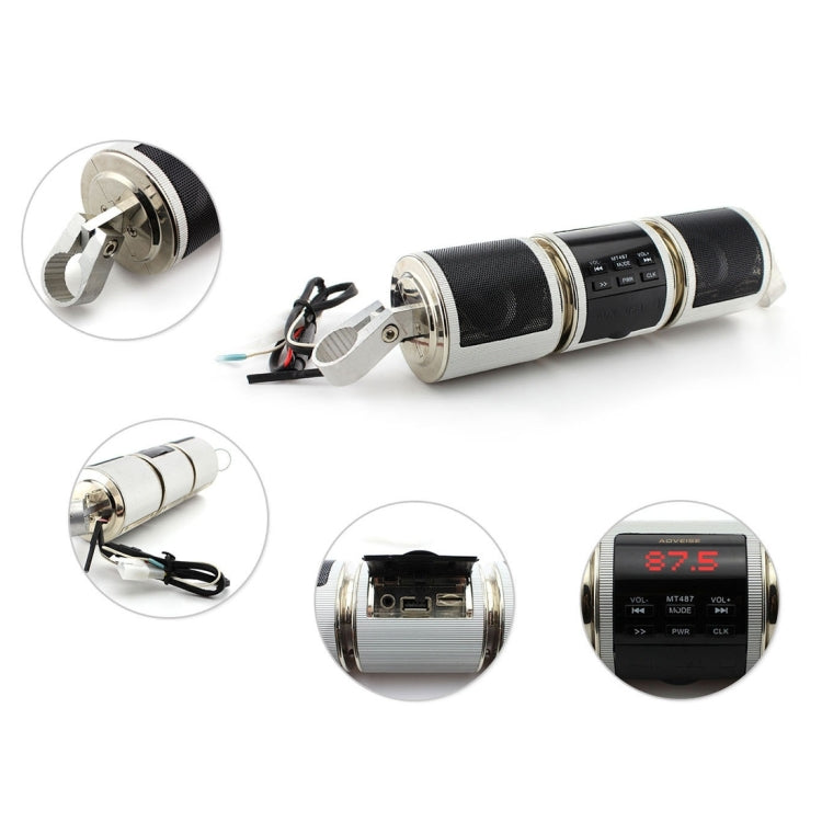 Motorcycle Waterproof Aluminum Shell Bluetooth Handle Stereo Speaker, Support BT/MP3/FM/TF(Black) - Electrical Instruments by PMC TechLife | Online Shopping South Africa | PMC TechLife | Buy Now Pay Later Mobicred
