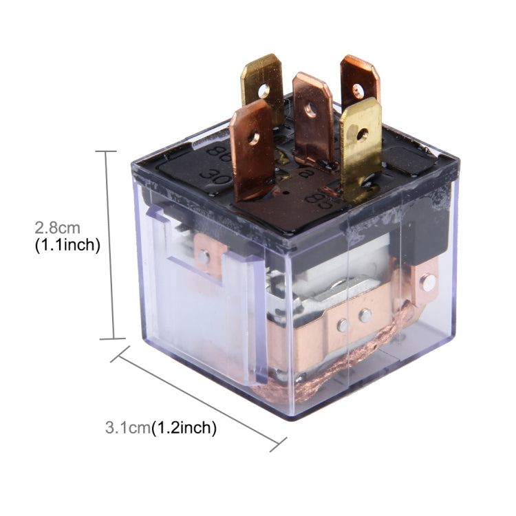 10 PCS JD-1914 80 AMP 12V Waterproof Car Auto Five Plugs Relay - Relays by PMC Jewellery | Online Shopping South Africa | PMC Jewellery