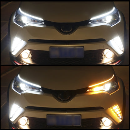 2 PCS 45cm DC12V 5W Ultra-thin Waterproof Car Auto Double Colors Turn Lights / Running Lights SMD-2835 LED Bulbs (Turn Lights: Yellow Light; Running Lights: Red Light) - Running Lights by PMC Jewellery | Online Shopping South Africa | PMC Jewellery | Buy Now Pay Later Mobicred