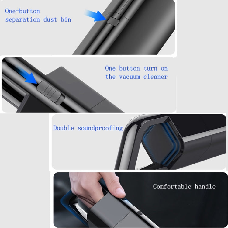 Car Portable Wireless 120W Handheld Powerful Vacuum Cleaner (Black) - Vacuum Cleaner by PMC TechLife | Online Shopping South Africa | PMC TechLife | Buy Now Pay Later Mobicred