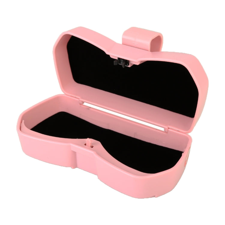 Car Multi-functional Glasses Case Sunglasses Storage Holder with Card Slot, Diamond Style (Pink) - Sunglasses & Glasses Clips by PMC Jewellery | Online Shopping South Africa | PMC Jewellery | Buy Now Pay Later Mobicred