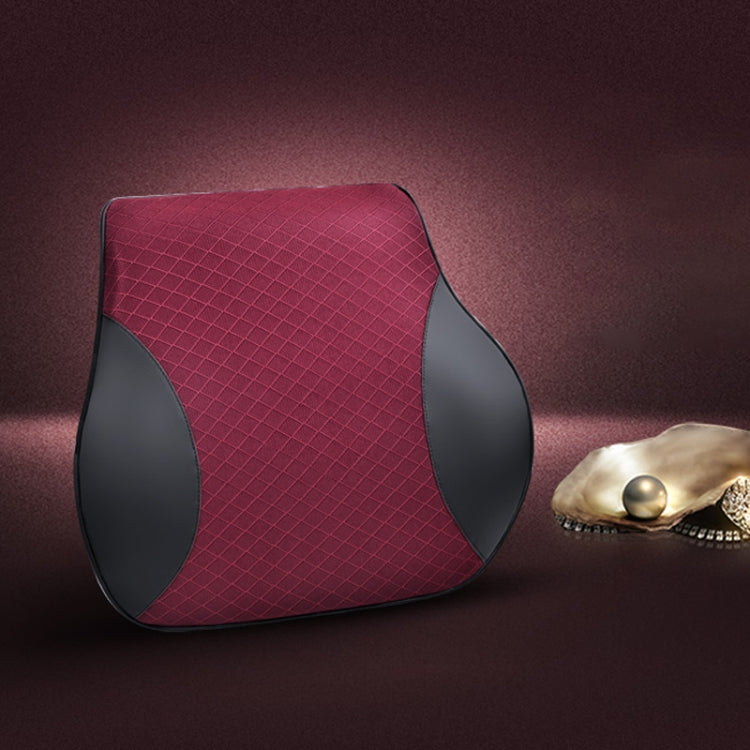 Four Seasons Breathable Memory Foam Car Lumbar Pillow Polyester Pillow (Red) - free shipping - PMC TechLife - Order now!