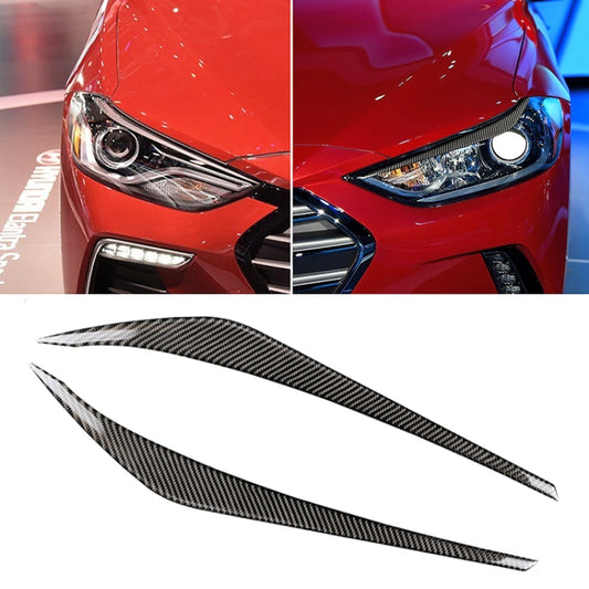 Car Carbon Fiber Light Eyebrow for Hyundai Elantra 2016-2018 - Lamp Decoration by PMC Jewellery | Online Shopping South Africa | PMC Jewellery | Buy Now Pay Later Mobicred