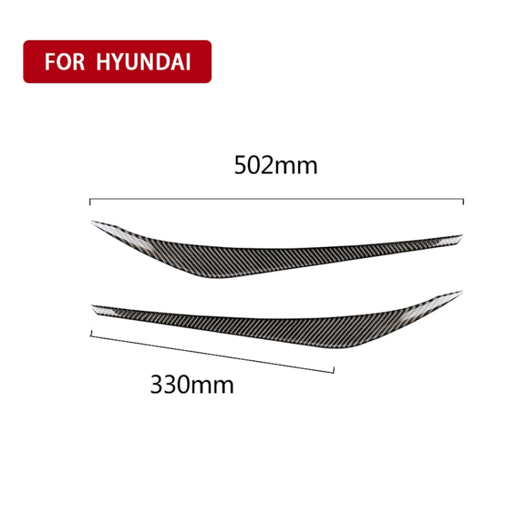 Car Carbon Fiber Light Eyebrow for Hyundai Elantra 2016-2018 - Lamp Decoration by PMC Jewellery | Online Shopping South Africa | PMC Jewellery | Buy Now Pay Later Mobicred