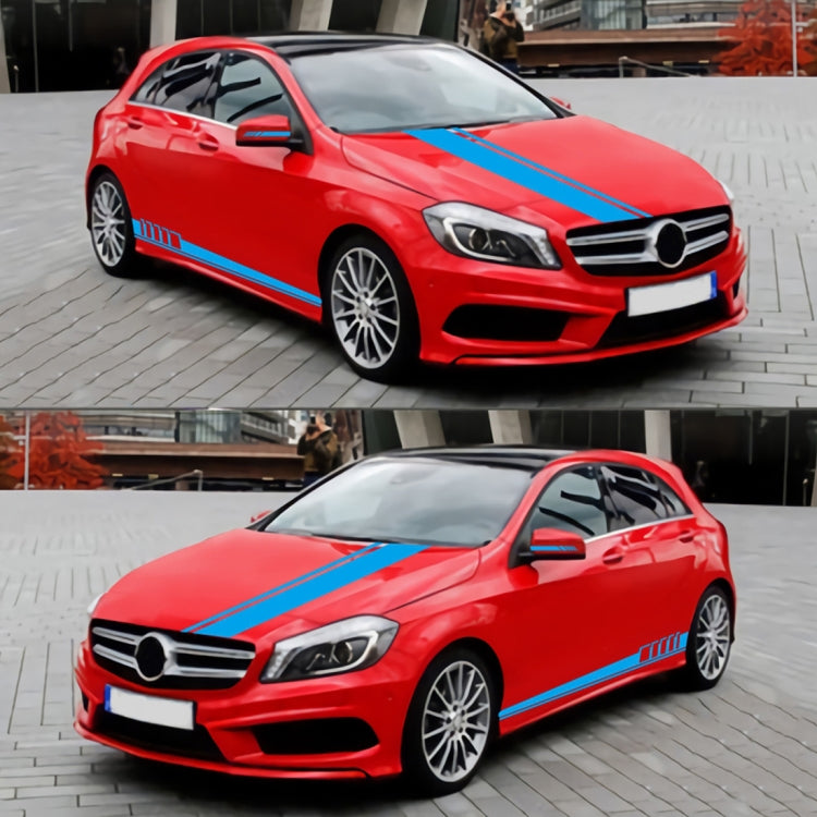 5 in 1 Car Styling Stripe Hood PVC Sticker Auto Decorative Sticker (Blue) - Decorative Sticker by PMC TechLife | Online Shopping South Africa | PMC TechLife | Buy Now Pay Later Mobicred