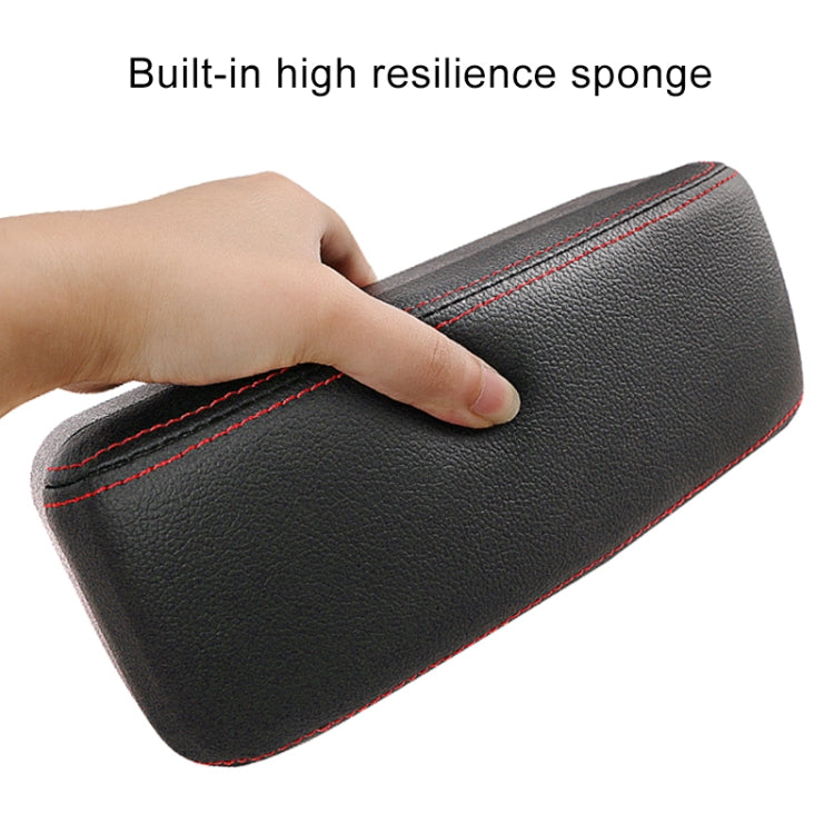 2 PCS Universal Car PU Leather Wrapped Armrest Box Cushion Car Armrest Box Mat with Storage Box (Black) - free shipping - PMC TechLife - Order now!