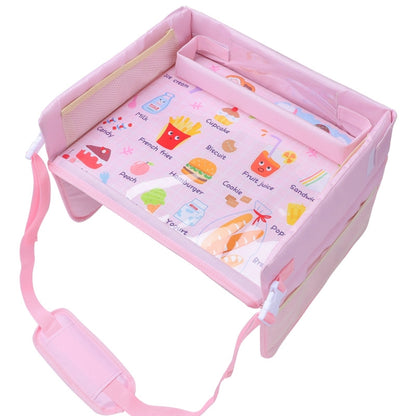 Children Waterproof Dining Table Toy Organizer Baby Safety Tray Tourist Painting Holder  (Pink Food) - Seat Accessories by PMC Jewellery | Online Shopping South Africa | PMC Jewellery | Buy Now Pay Later Mobicred