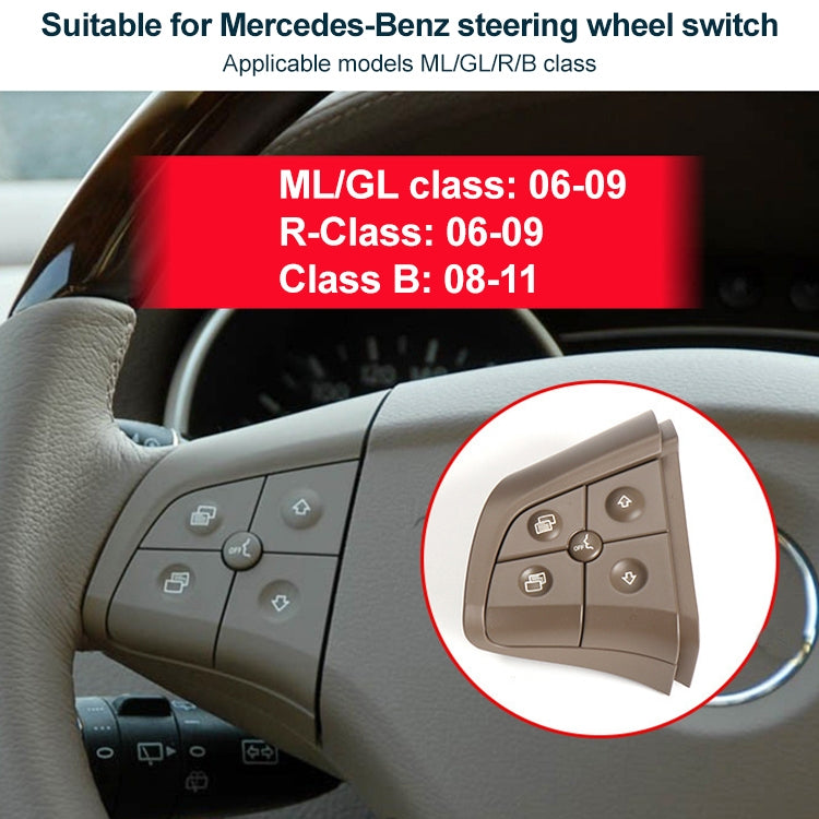 Car Right Side 5-button Steering Wheel Switch Buttons Panel 1648200110 for Mercedes-Benz W164, Left Driving (Grey) - Car Switches by PMC TechLife | Online Shopping South Africa | PMC TechLife | Buy Now Pay Later Mobicred