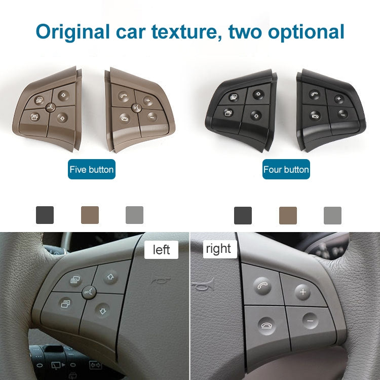 Car Left Side 5-button Steering Wheel Switch Buttons Panel 1648200010 for Mercedes-Benz W164, Left Driving (Grey) - Car Switches by PMC TechLife | Online Shopping South Africa | PMC TechLife | Buy Now Pay Later Mobicred