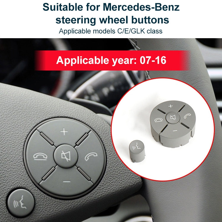 Car Left Side Steering Wheel Switch Buttons Panel for Mercedes-Benz W204 2007-2014, Left Driving(Brown) - Car Switches by PMC TechLife | Online Shopping South Africa | PMC TechLife