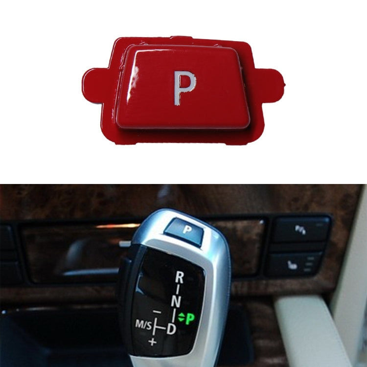 Car Gear Lever Auto Parking Button Letter P Cap for BMW X5 X6 2007-2013, Left Driving (Red) - Car Switches by PMC Jewellery | Online Shopping South Africa | PMC Jewellery | Buy Now Pay Later Mobicred
