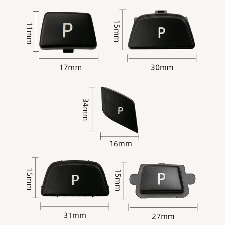 Car Gear Lever Auto Parking Button Letter P Cap for BMW X5 X6 2013-, Left Driving (Black) - Car Switches by PMC Jewellery | Online Shopping South Africa | PMC Jewellery | Buy Now Pay Later Mobicred