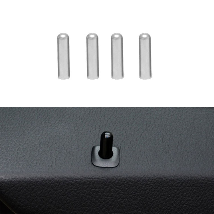 4 in 1 Car Door Latch Pin Door Screw Knob Cap Cover Trim for BMW F10, Left Driving (Silver) - Others by PMC Jewellery | Online Shopping South Africa | PMC Jewellery | Buy Now Pay Later Mobicred