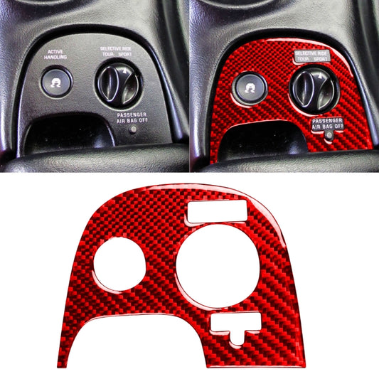 Carbon Fiber Car Traction Control Sticker for Chevrolet Corvette C5 2000-2004, Left Drive (Red) - Car Interior Mouldings by PMC Jewellery | Online Shopping South Africa | PMC Jewellery | Buy Now Pay Later Mobicred