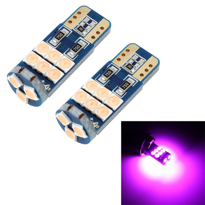 2 PCS T10 DC12 / 1W 9LEDs SMD-3030 Car Clearance Light(Pink Light) - Clearance Lights by PMC Jewellery | Online Shopping South Africa | PMC Jewellery | Buy Now Pay Later Mobicred