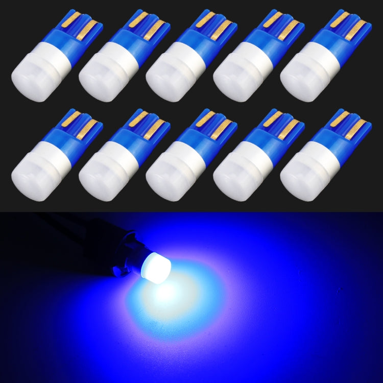 10 PCS T10 / W5W / 168 / 194 DC12V / 0.6W 1LEDs SMD-3030 Car Clearance Light (Blue Light) - Clearance Lights by PMC Jewellery | Online Shopping South Africa | PMC Jewellery | Buy Now Pay Later Mobicred