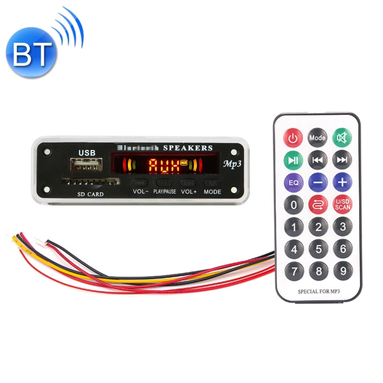 Car 5V Color Screen Audio MP3 Player Decoder Board FM Radio SD Card USB, with Bluetooth Function & Remote Control - free shipping - PMC TechLife - Order now!