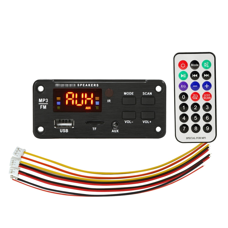 Car 12V Color Screen Display Bluetooth 5.0 Audio MP3 Player Decoder Board FM Radio TF Card USB 3.5mm AUX, with Remote Control - Car MP3 & MP4 & MP5 by PMC Jewellery | Online Shopping South Africa | PMC Jewellery | Buy Now Pay Later Mobicred