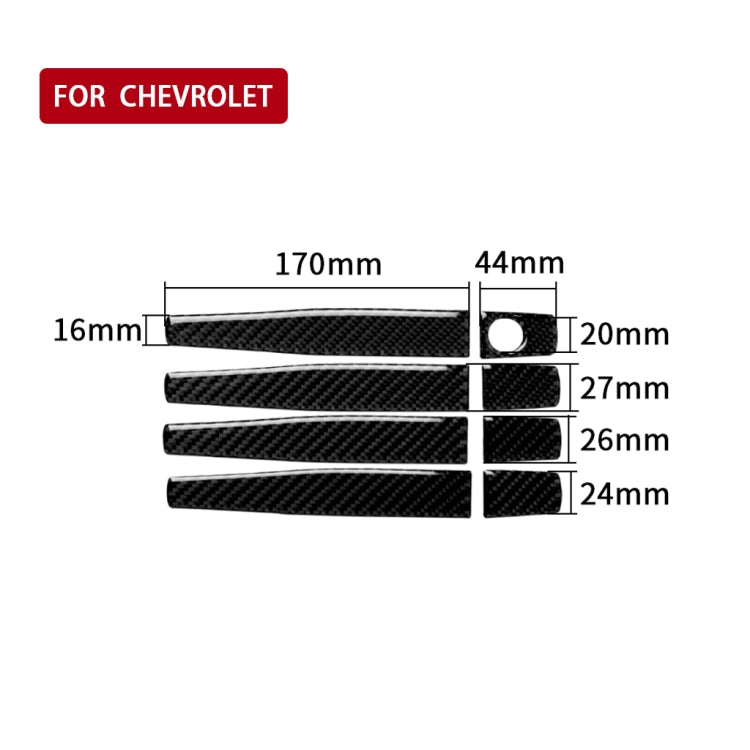 Car Carbon Fiber Door Handle Decorative Sticker for Chevrolet Cruze 2009-2015, Left and Right Drive Universal - Car Interior Mouldings by PMC Jewellery | Online Shopping South Africa | PMC Jewellery | Buy Now Pay Later Mobicred