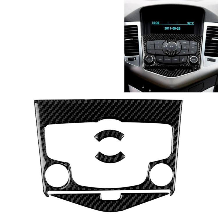 Car Carbon Fiber CD Panel Decorative Sticker for Chevrolet Cruze 2009-2015, Left and Right Drive Universal - Car Interior Mouldings by PMC Jewellery | Online Shopping South Africa | PMC Jewellery | Buy Now Pay Later Mobicred