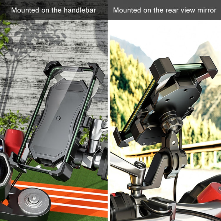Motorcycle / Bicycle Semi-automatic Contraction Fixing Bracket Phone Holder - free shipping - PMC TechLife - Order now!