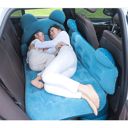 Universal Car Cartoon Travel Inflatable Mattress Air Bed Camping Back Seat Couch with Head Protector + Wide Side Baffle (Light Grey) - Seat Accessories by PMC Jewellery | Online Shopping South Africa | PMC Jewellery | Buy Now Pay Later Mobicred