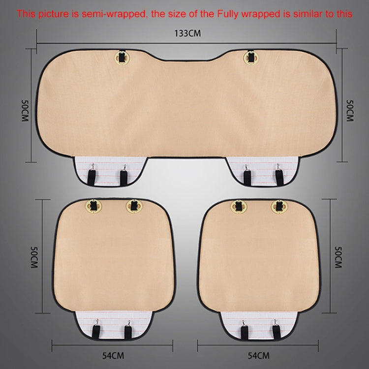 3 in 1 Car Seat Cushion Free Binding All Inclusive Seat Mat Set (Coffee) - Seat Accessories by PMC Jewellery | Online Shopping South Africa | PMC Jewellery | Buy Now Pay Later Mobicred