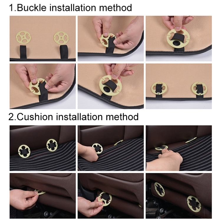 3 in 1 Car Seat Cushion Free Binding All Inclusive Seat Mat Set (Coffee) - Seat Accessories by PMC TechLife | Online Shopping South Africa | PMC TechLife | Buy Now Pay Later Mobicred