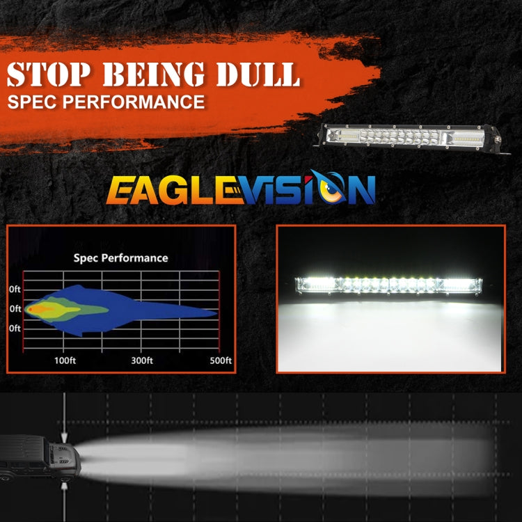 15 inch Two Rows DC9-30V 22W 6000K IP67 Car Truck Off-road Vehicle LED Work Lights Spot / Flood Light - Work Lights by PMC Jewellery | Online Shopping South Africa | PMC Jewellery | Buy Now Pay Later Mobicred