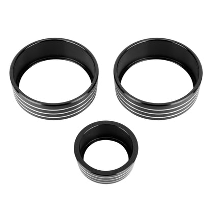 3 PCS Car Aluminum Alloy Air Conditioner Knob Case for Honda VEZEL / XR-V / Fit / GIENIA / City(Black) - Decoration Rings by PMC Jewellery | Online Shopping South Africa | PMC Jewellery | Buy Now Pay Later Mobicred