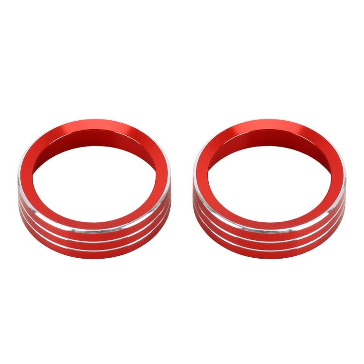 2 PCS Car Metal Air Conditioner Knob Case for Nissan X-TRAIL (Red) - Decoration Rings by PMC Jewellery | Online Shopping South Africa | PMC Jewellery | Buy Now Pay Later Mobicred