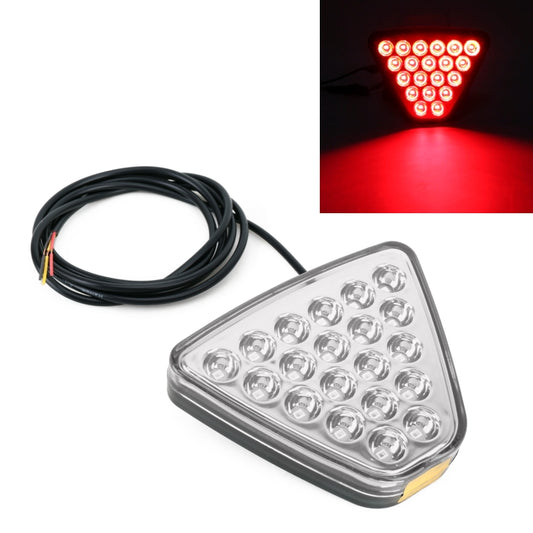 DC12V 1W Car Triangle Highlight Brake Lights Reversing Light with 20LEDs SMD-3528 (Transparent) - Brake Lights by PMC Jewellery | Online Shopping South Africa | PMC Jewellery | Buy Now Pay Later Mobicred