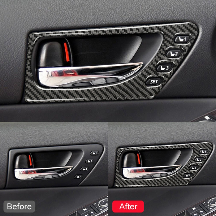 Car Carbon Fiber Front Door Handle Decorative Sticker for Lexus IS250 2013-, Left Drive A Style - Car Interior Mouldings by PMC Jewellery | Online Shopping South Africa | PMC Jewellery | Buy Now Pay Later Mobicred