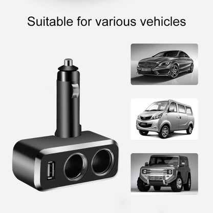 SHUNWEI SD-1909 80W 0.8A Car 2 in 1 USB Charger 90 Degree Free Rotation Cigarette Lighter (White) - Cigar Socket by SHUNWEI | Online Shopping South Africa | PMC Jewellery | Buy Now Pay Later Mobicred