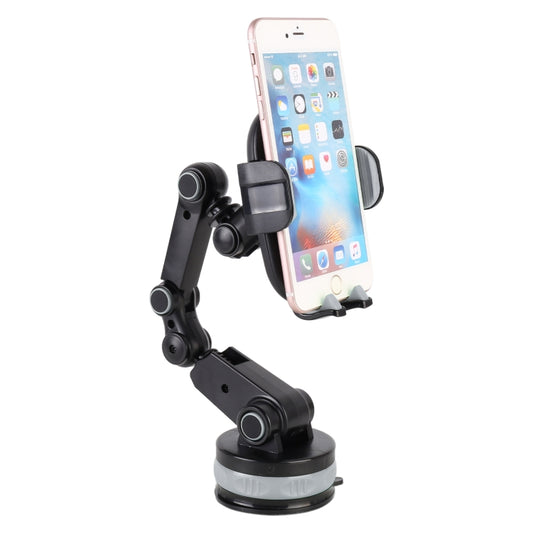 ZP-X0466 Car 360 Degree Rotating Telescopic Folding Round Suction Cup Mobile Phone Holder(Grey) - Car Holders by PMC Jewellery | Online Shopping South Africa | PMC Jewellery | Buy Now Pay Later Mobicred