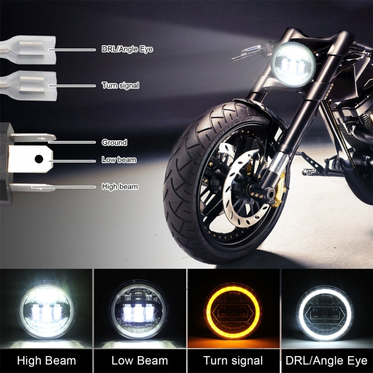 Motorcycle Crystal 5.75 inch LED Headlight Modification Accessories - Headlights by PMC TechLife | Online Shopping South Africa | PMC TechLife