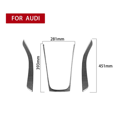 3 in 1 Car Carbon Fiber Gears Panel Decorative Sticker for Audi A5 Hard Top 2008-, Left and Right Drive Universal - Car Interior Mouldings by PMC Jewellery | Online Shopping South Africa | PMC Jewellery | Buy Now Pay Later Mobicred