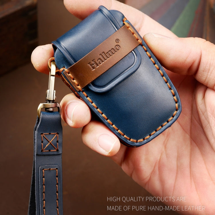 Hallmo Car Cowhide Leather Key Protective Cover Key Case for Toyota Corolla 2017 3-button(Brown) - free shipping - PMC TechLife - Order now!