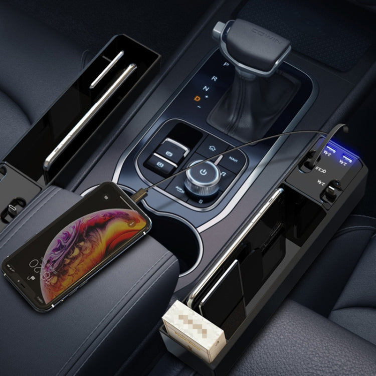 Micro USB + USB-C / Type-C + 8PIN Interface Car Multi-functional Cup Holder Seat Gap Side Storage Box - Stowing Tidying by PMC TechLife | Online Shopping South Africa | PMC TechLife | Buy Now Pay Later Mobicred