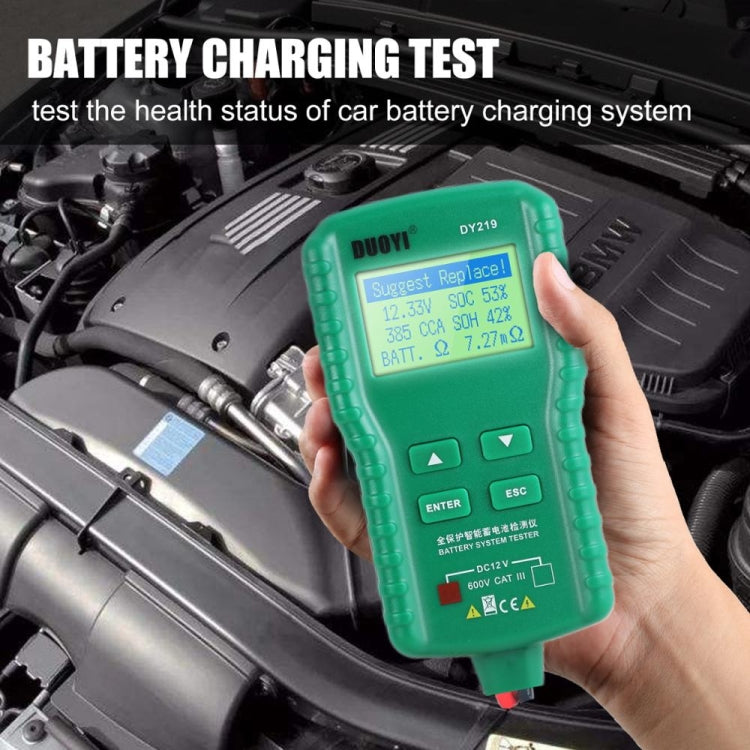 DUOYI DY219 Digital Battery Analyzer Car Fault Diagnostic Device Current and Voltage Detector - free shipping - PMC TechLife - Order now!