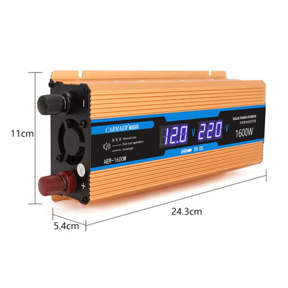 Carmaer Modified Sine Wave 24V to 220V 1600W Car Multi-function Double Digital Display Inverter Household Power Converter - Modified Square Wave by PMC Jewellery | Online Shopping South Africa | PMC Jewellery | Buy Now Pay Later Mobicred