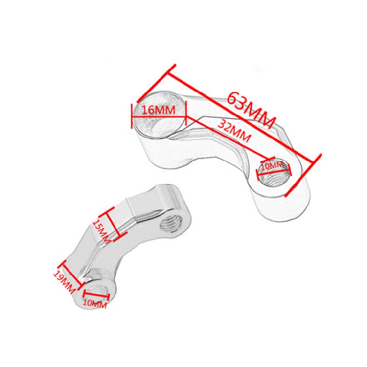 SF-YSZ-2 Mirror Code Motorcycle Modification Aluminum Alloy CNC Rearview Extension Bracket Set (Silver) - Others by PMC TechLife | Online Shopping South Africa | PMC TechLife | Buy Now Pay Later Mobicred