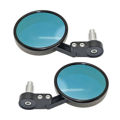 SF-158 Motorcycle Round Blue Glass Adjustable Rearview Mirror Handle Reflective Mirror - Side Mirrors by PMC Jewellery | Online Shopping South Africa | PMC Jewellery | Buy Now Pay Later Mobicred