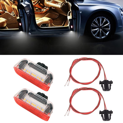 2 PCS Car DC 12V 1.6W Door Lights Lamps 18LEDs SMD-3528 Lamps with Cable for Volkswagen Golf 5 / 6 - Door Lights by PMC Jewellery | Online Shopping South Africa | PMC Jewellery | Buy Now Pay Later Mobicred
