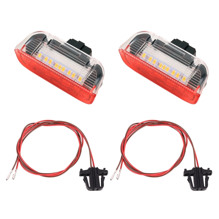 2 PCS Car DC 12V 1.6W Door Lights Lamps 18LEDs SMD-3528 Lamps with Cable for Volkswagen Golf 5 / 6 - Door Lights by PMC Jewellery | Online Shopping South Africa | PMC Jewellery | Buy Now Pay Later Mobicred