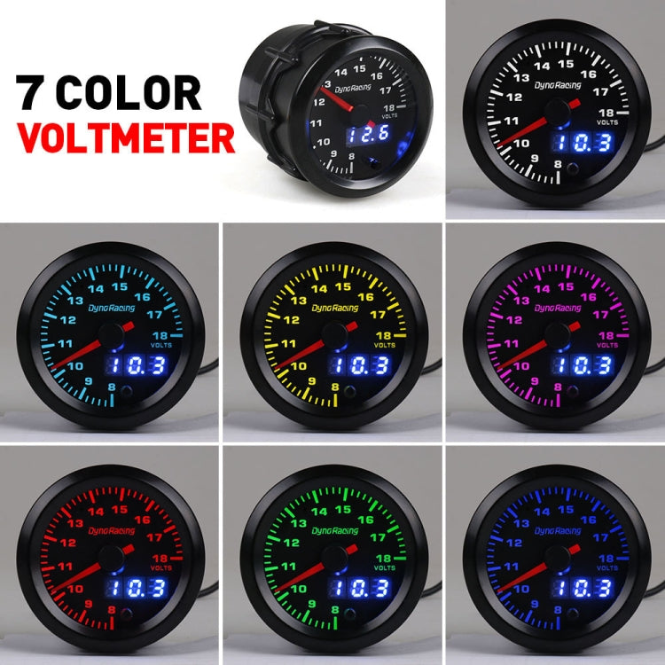 52mm Car Modified Colorful Voltmeter - Car Modification by PMC Jewellery | Online Shopping South Africa | PMC Jewellery | Buy Now Pay Later Mobicred