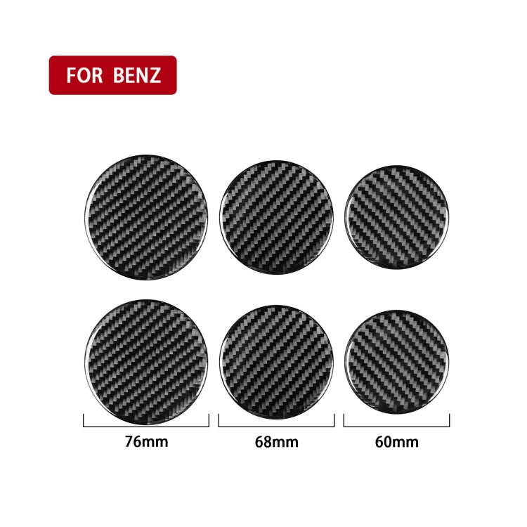 6 PCS / Set Carbon Fiber Car Seat Adjustment Button Panel Decorative Sticker for Mercedes-Benz B-Class 2019,Left and Right Drive Universal - Car Interior Mouldings by PMC Jewellery | Online Shopping South Africa | PMC Jewellery | Buy Now Pay Later Mobicred